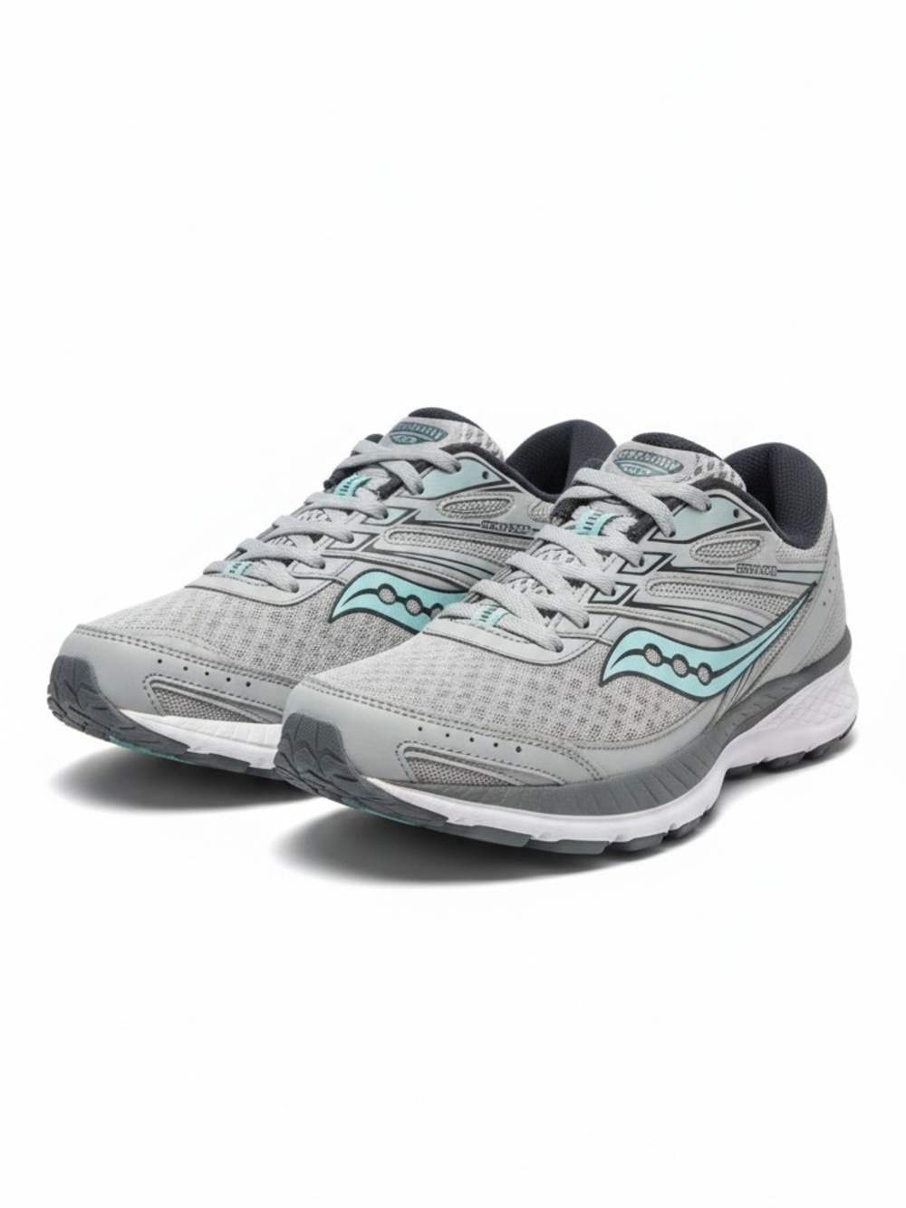 Saucony Cohesion 13 Women's Gray/Blue Lace Up Low Top Mesh Sneakers S10559-2